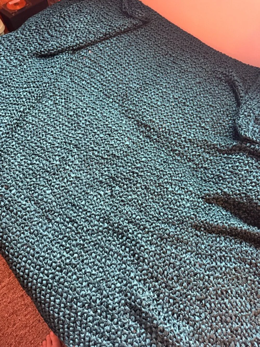 Ann Gish 100% Charmeuse SILK Ribbon Blanket Azure 10 Lbs